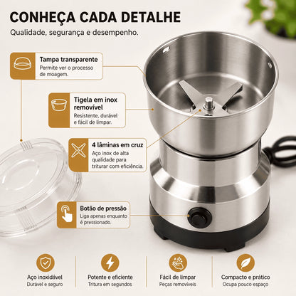 Moedor e Triturador Elétrico de Grãos - Produto Original - (Postamos em 24h)